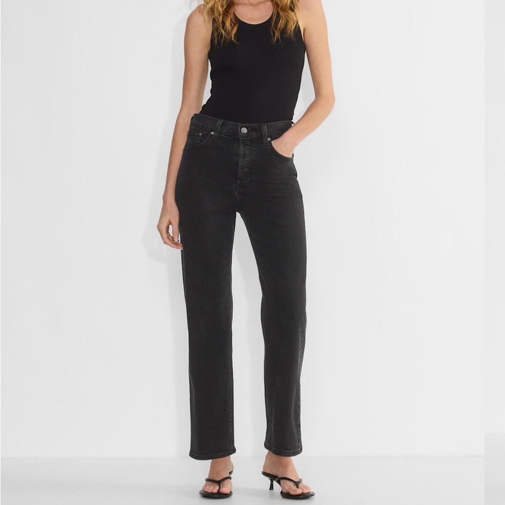 Denim Forum Women's Straight Leg Jeans in Black